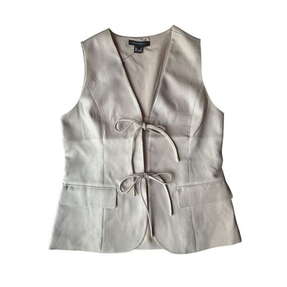 French Connection Tie Front Vest Size S - Picture 4 of 10